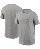 Men's Heathered Gray Los Angeles Chargers Primary Logo T-shirt