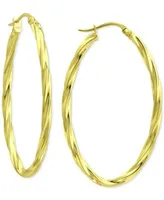 Giani Bernini Twisted Oval Hoop Earring Collection Created For Macys