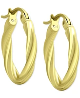 Giani Bernini Oval Twist Small Hoop Earrings, 15mm, Created for Macy's