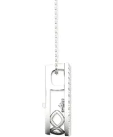 Twinkling Diamond Star Diamond Double Teardrop Halo 18" Pendant Necklace (3/8 ct. t.w.) in 10k White Gold