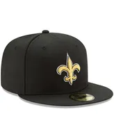 New Era Men's Black Orleans Saints Omaha 59FIFTY Fitted Hat