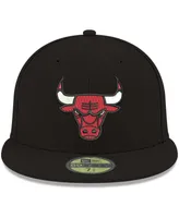 New Era Men's Black Chicago Bulls Official Team Color 59FIFTY Fitted Hat