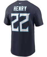 Men's Derrick Henry Navy Tennessee Titans Name and Number T-shirt