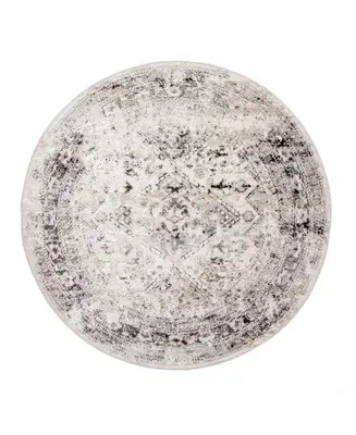 nuLoom Druzy CFDR05A 8' x 8' Round Area Rug - Silver