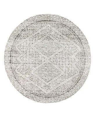 nuLoom Spring RZSP01A 8' x 8' Round Area Rug - Silver