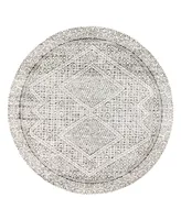 nuLoom Spring RZSP01A 8' x 8' Round Area Rug - Silver