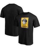 Men's Black Pittsburgh Pirates Cooperstown Collection Forbes Team T-shirt