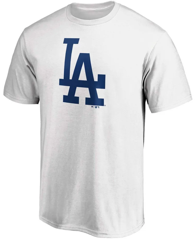Men's White Los Angeles Dodgers Official Logo T-shirt