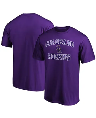 Men's Purple Colorado Rockies Heart Soul T-shirt