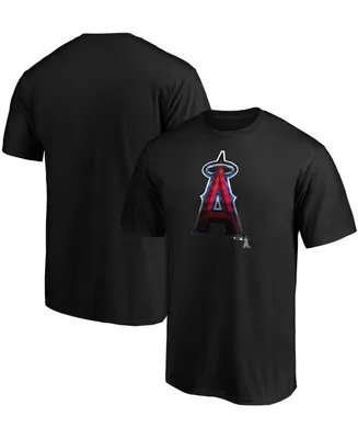 Men's Black Los Angeles Angels Midnight Mascot Team Logo T-shirt