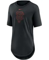 Women's Black San Francisco Giants Mascot Outline Weekend Tri-Blend T-shirt