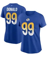 Women's Aaron Donald Royal Los Angeles Rams Name Number T-shirt