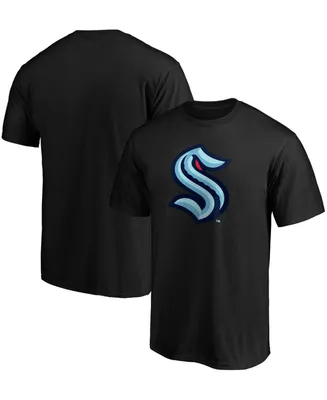 Men's Black Seattle Kraken Primary Logo T-shirt
