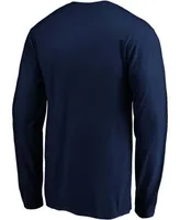 Men's Navy Seattle Kraken Primary Logo Big and Tall Long Sleeve T-shirt