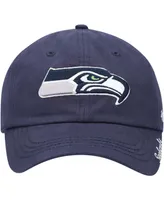 Women's College Navy Seattle Seahawks Miata Clean Up Primary Adjustable Hat