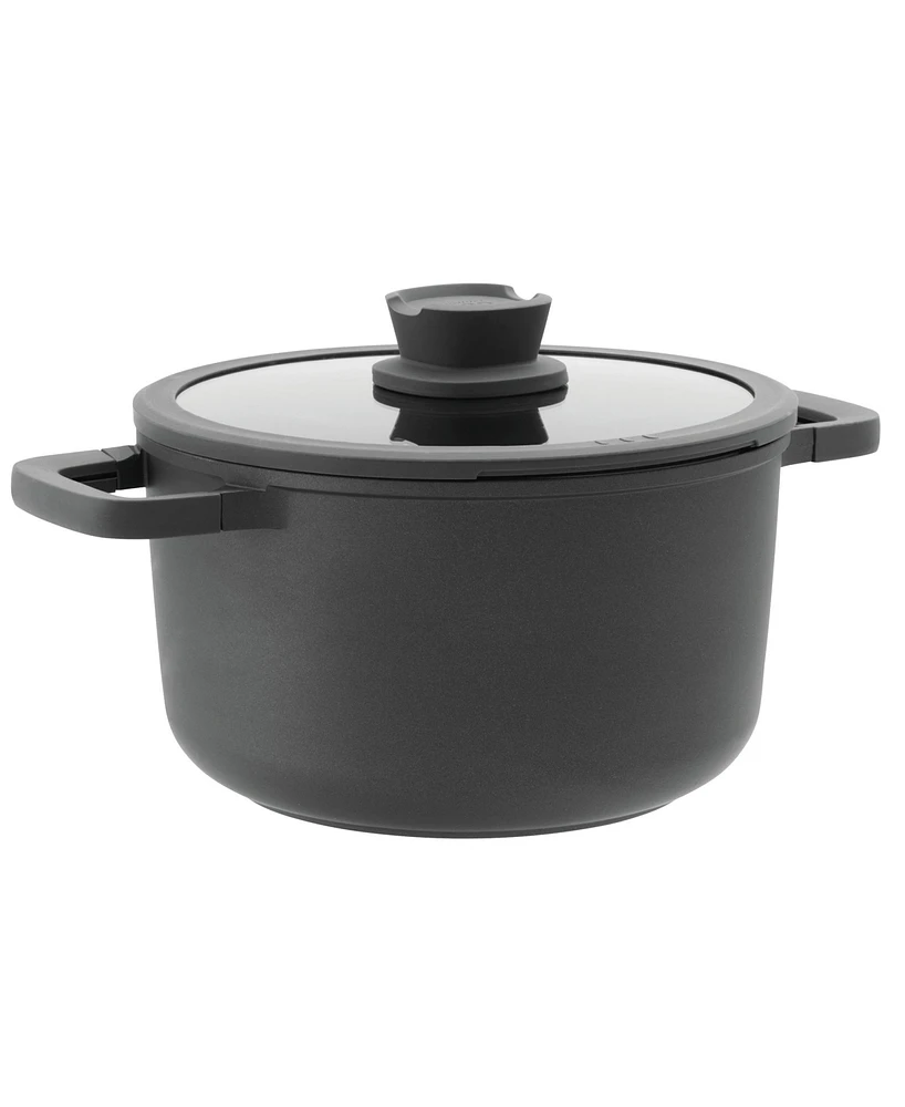 BergHOFF Leo Stone+ Nonstick Ceramic 10" Stock Pot with Lid Recycled, 5.9qt