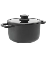 BergHOFF Leo Stone+ Nonstick Ceramic 10" Stock Pot with Lid Recycled, 5.9qt