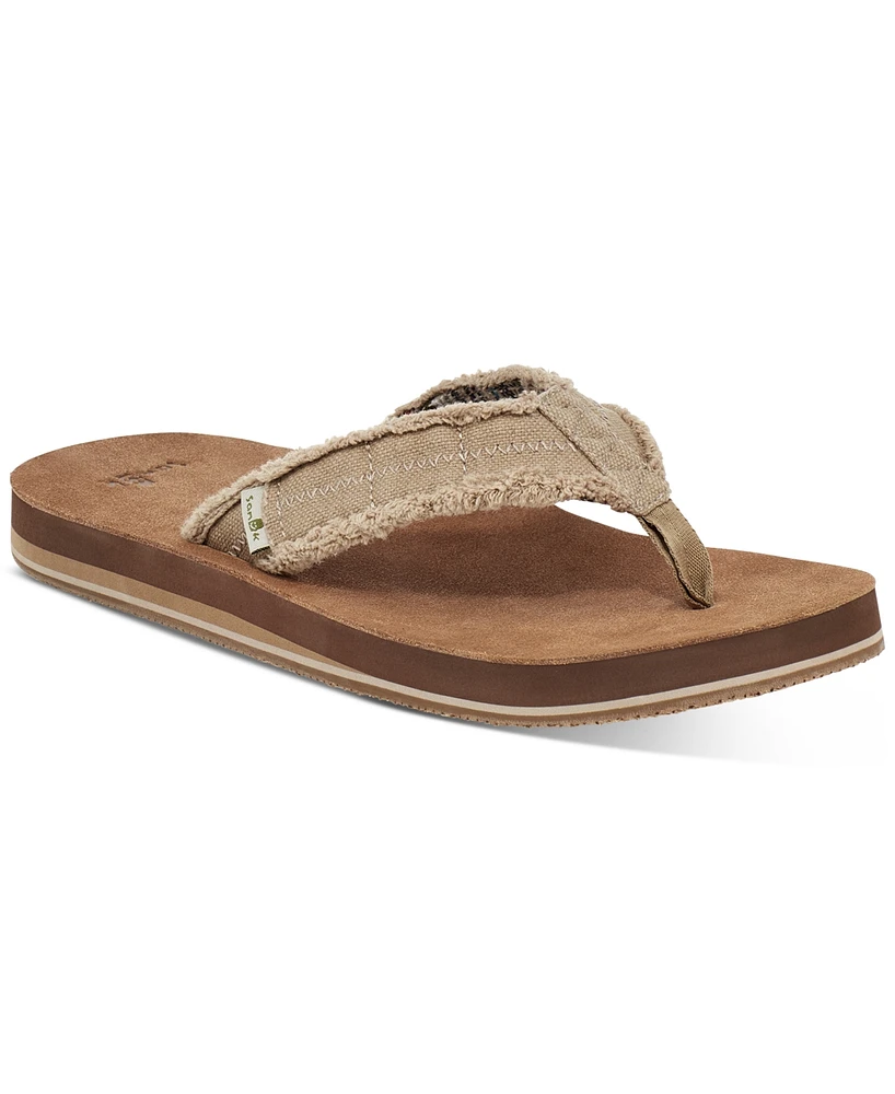 Sanuk Men's Frayed Blanket Strap Flip-Flop Sandals