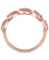 Pink Sapphire Wavy Ring (1/3 ct. t.w.) 14k Rose Gold