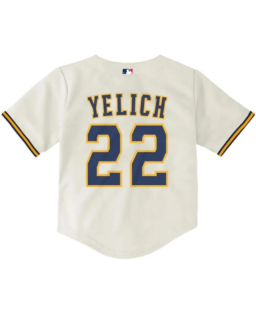 Toddler Boys Christian Yelich Cream Milwaukee Brewers Home Replica Player Jersey