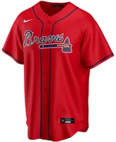 Men's Ozzie Albies Red Atlanta Braves Alternate Replica Player Name Jersey