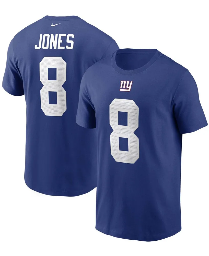 Men's Nike Daniel Jones Royal New York Giants Name and Number T-shirt