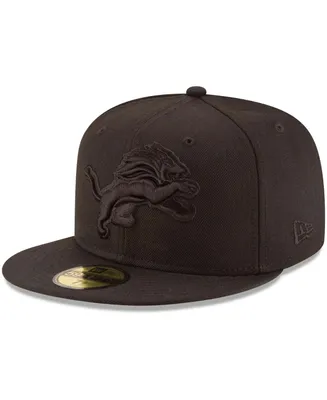 Men's Detroit Lions Black on Black 59FIFTY Fitted Hat