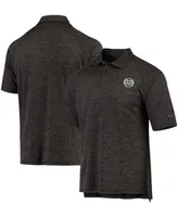 Men's Heathered Black Colorado State Rams Logo Down Swing Polo