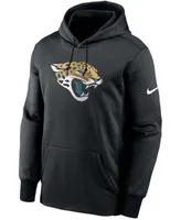 Men's Black Jacksonville Jaguars Fan Gear Primary Logo Therma Performance Pullover Hoodie