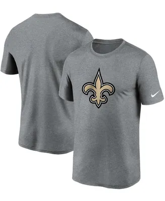Men's Big and Tall Heathered Charcoal New Orleans Saints Logo Essential Legend Performance T-shirt