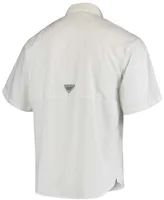 Men's White Texas Longhorns Tamiami Omni-Shade Button-Down Shirt