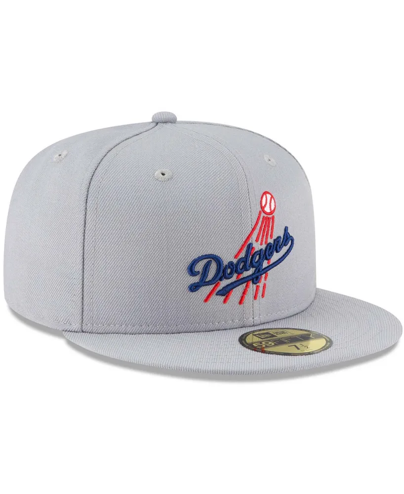 Men's Gray Los Angeles Dodgers Cooperstown Collection Wool 59FIFTY Fitted Hat