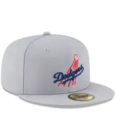 Men's Gray Los Angeles Dodgers Cooperstown Collection Wool 59FIFTY Fitted Hat