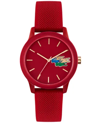 Lacoste Unisex Lacoste L.12.12 Red Silicone Strap Watch 36mm