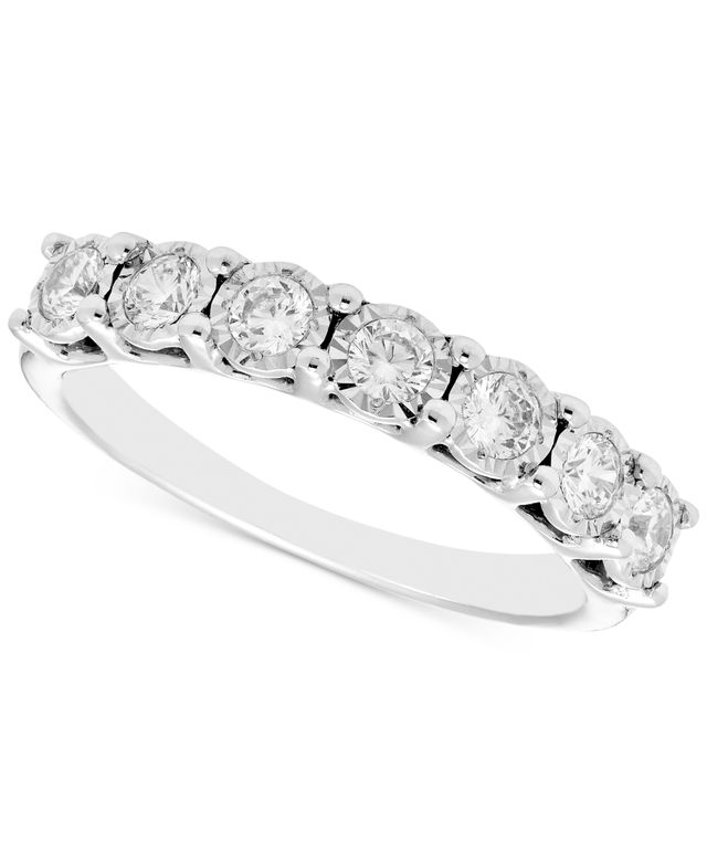 Diamond Seven Stone Band (1/2 ct. t.w.) in 14k White Gold