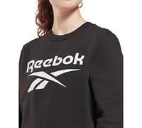 Reebok Women's Big Logo Fleece Crewneck Sweatshirt