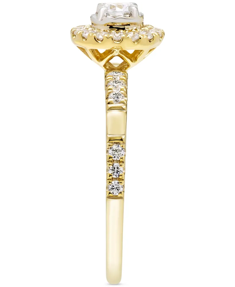 Diamond Halo Ring (1/2 ct. t.w.) in 14k Gold