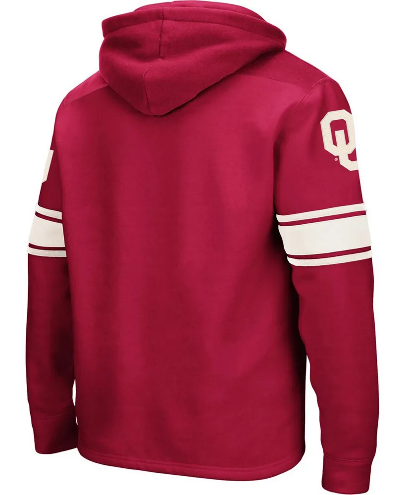 Men's Crimson Oklahoma Sooners 2.0 Lace-Up Pullover Hoodie