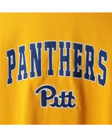 Men's Gold Pitt Panthers Arch Logo Sweatshirt