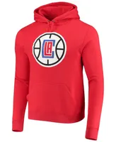 Men's Kawhi Leonard Red La Clippers Team Playmaker Name and Number Pullover Hoodie