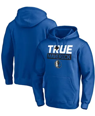 Men's Blue Dallas Mavericks Post Up Hometown Collection Pullover Hoodie