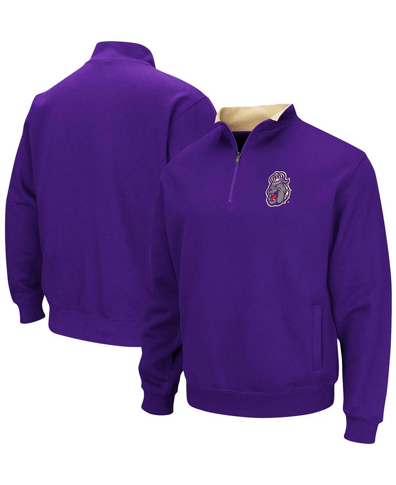 Men's Purple James Madison Dukes Tortugas Logo Quarter-Zip Jacket
