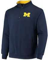 Men's Navy Michigan Wolverines Tortugas Logo Quarter-Zip Jacket