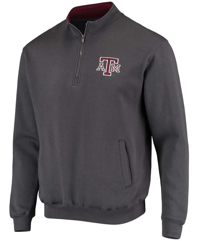 Men's Charcoal Texas A M Aggies Tortugas Logo Quarter-Zip Jacket