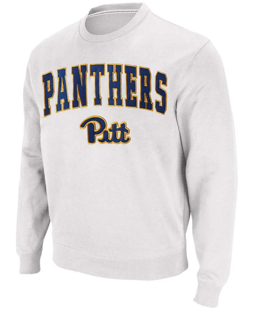 Men's White Pitt Panthers Arch Logo Sweatshirt