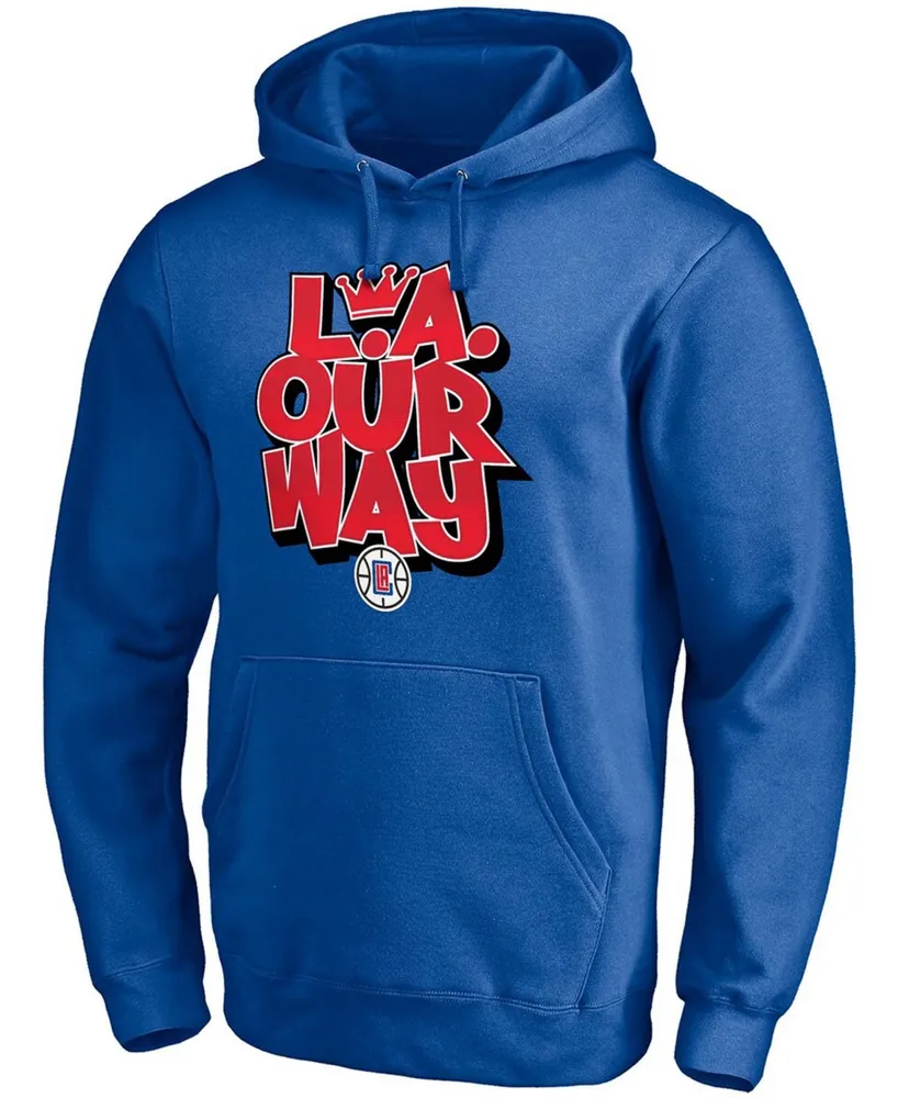 Men's Royal La Clippers L.a. Our Way Post Up Hometown Collection Pullover Hoodie