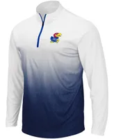 Men's Navy Kansas Jayhawks Magic Team Logo Quarter-Zip Jacket