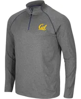 Men's Heathered Charcoal Cal Bears Robert Raglan Quarter-Zip Jacket