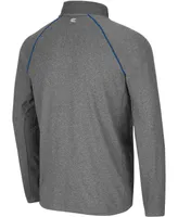 Men's Heathered Charcoal Florida Gators Robert Raglan Quarter-Zip Jacket