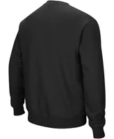 Men's Black Ecu Pirates Arch Logo Tackle Twill Pullover Sweatshirt